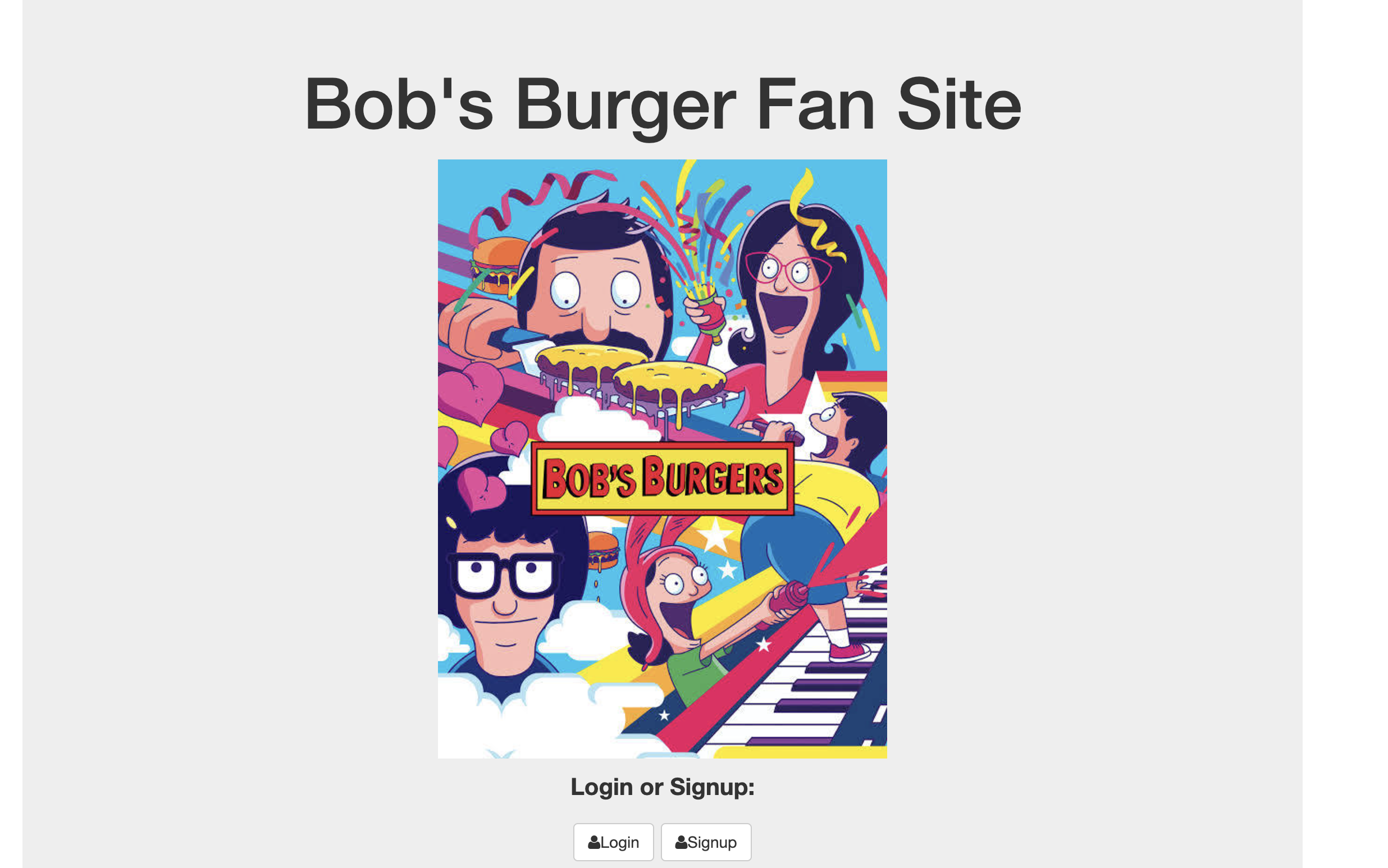Bobs Burger Fam Page
